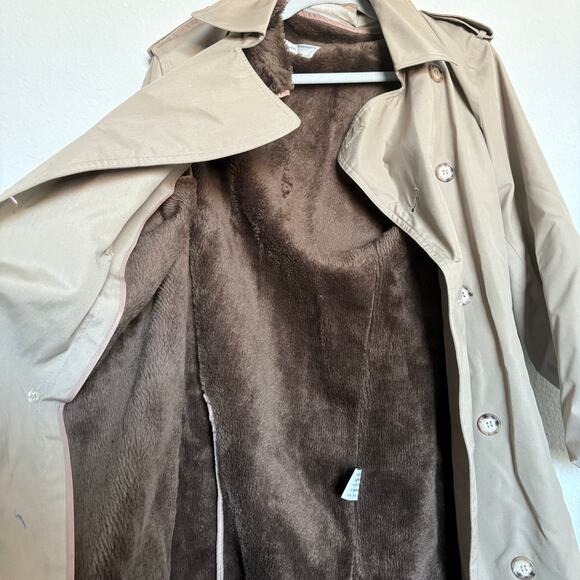 Vintage Woodmere Lined Trench Coat Double Breasted 36 SHT normcore preppy - Picture 5 of 8